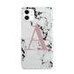 Marble Effect Pink Initial Personalised iPhone 11 3D Snap Case
