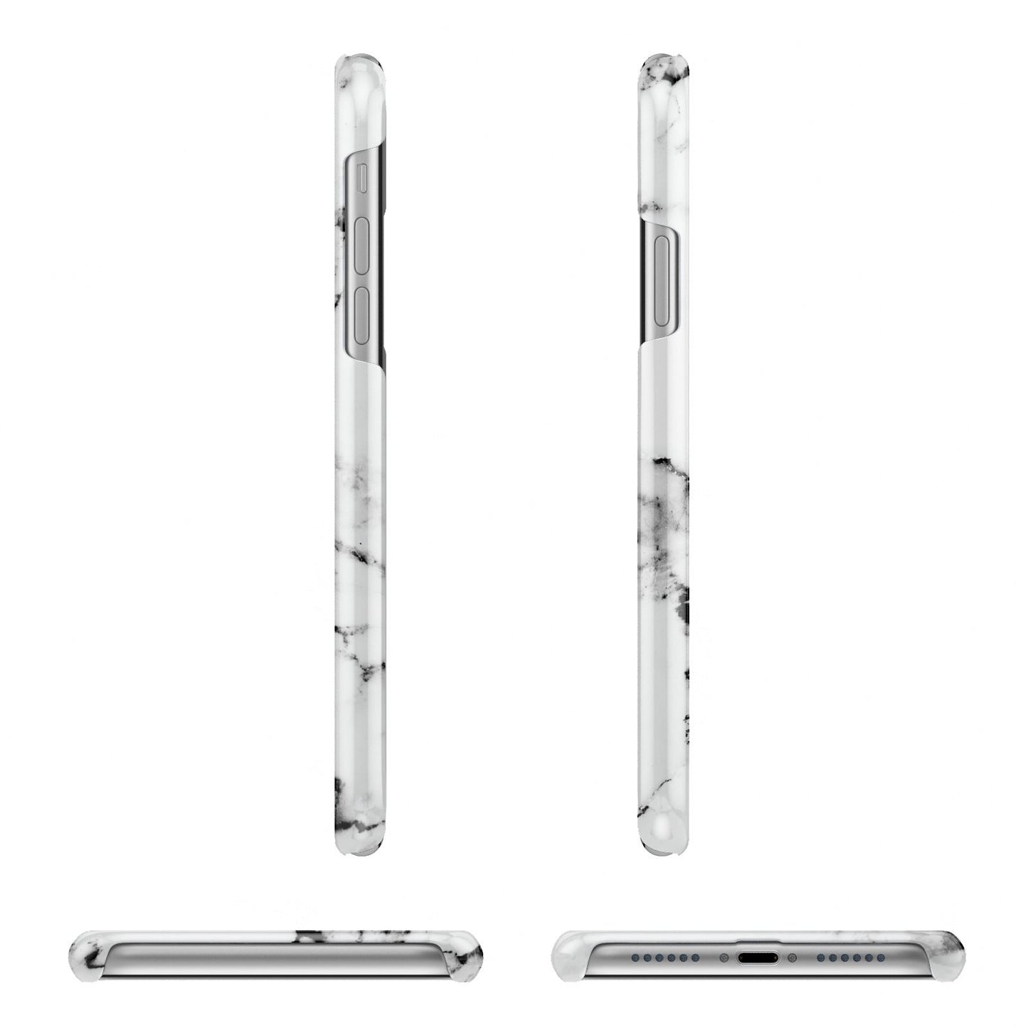 Marble Effect Pink Initial Personalised iPhone 11 Pro 3D Snap Case Angle Images