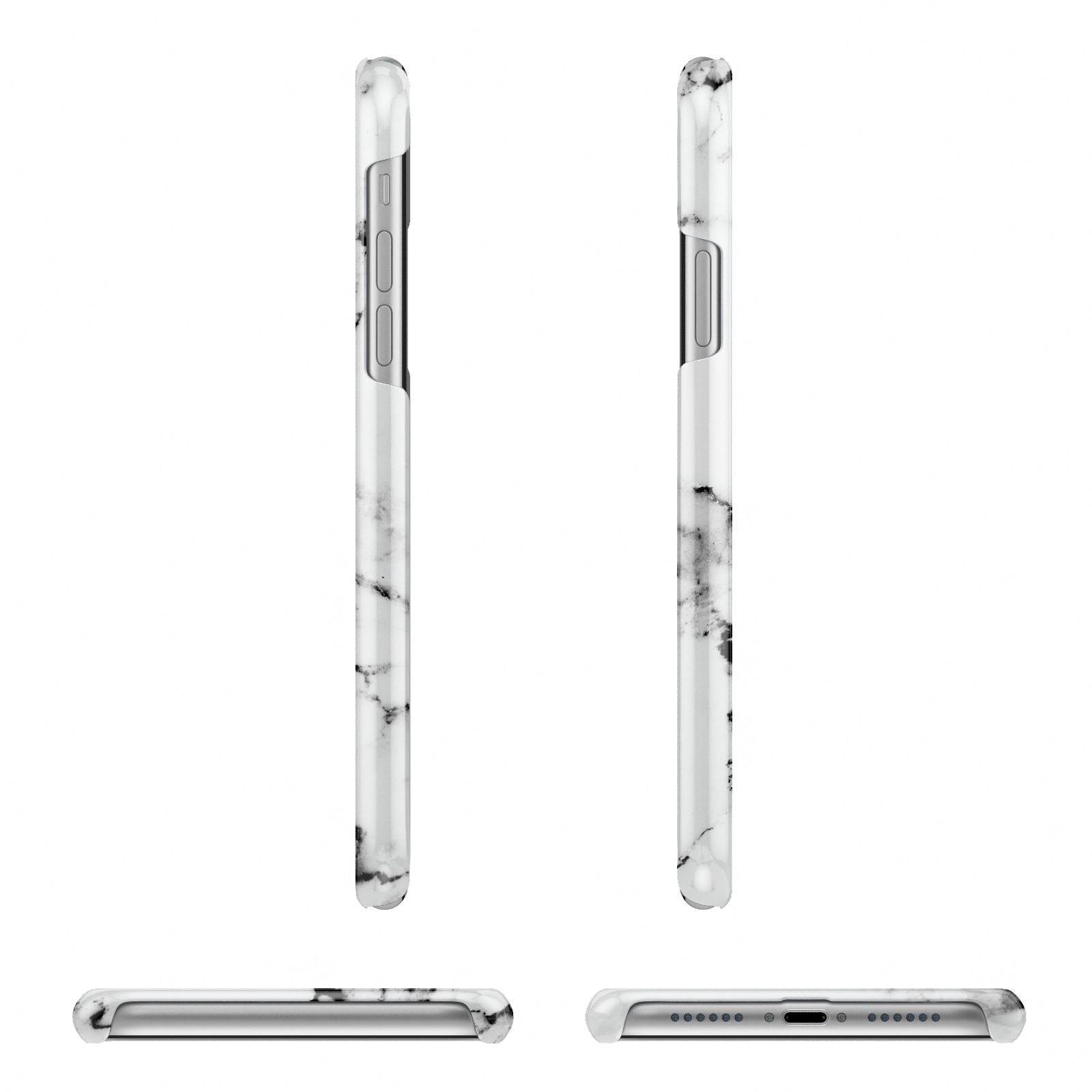 Marble Effect Pink Initial Personalised iPhone 11 Pro 3D Snap Case Angle Images