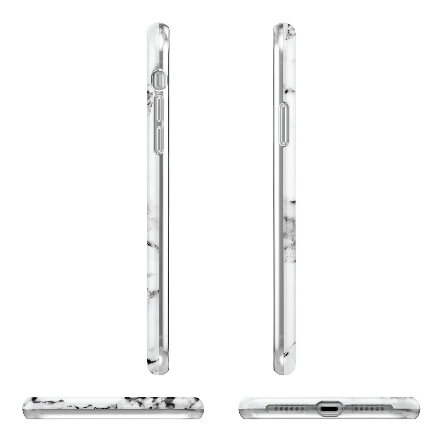 Marble Effect Pink Initial Personalised iPhone 11 Pro 3D Tough Case Angle Images