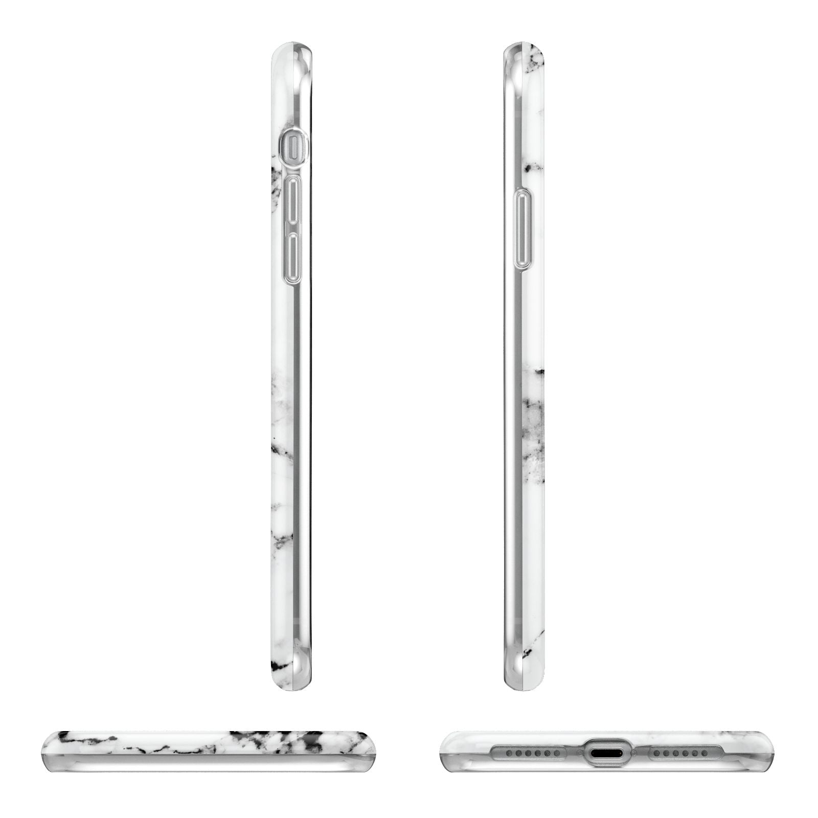 Marble Effect Pink Initial Personalised iPhone 11 Pro 3D Tough Case Angle Images