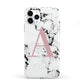 Marble Effect Pink Initial Personalised iPhone 11 Pro 3D Tough Case
