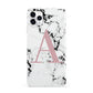 Marble Effect Pink Initial Personalised iPhone 11 Pro Max 3D Snap Case