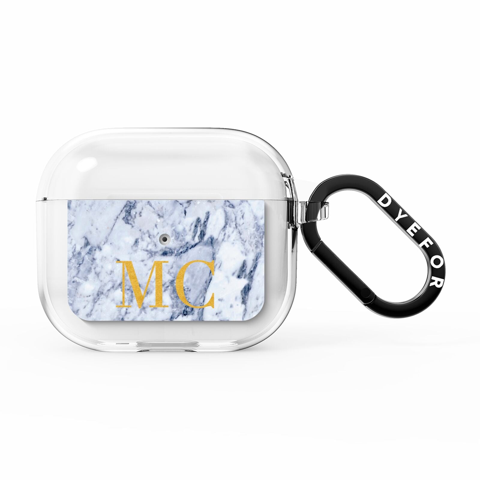 Marble Gold Initial Personalised AirPods Clear Case 3rd Gen