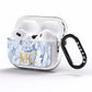 Marble Gold Initial Personalised AirPods Pro Clear Case Side Image