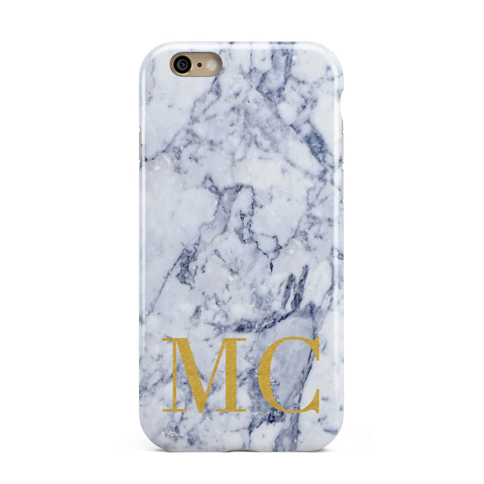Marble Gold Initial Personalised Apple iPhone 6 3D Tough Case