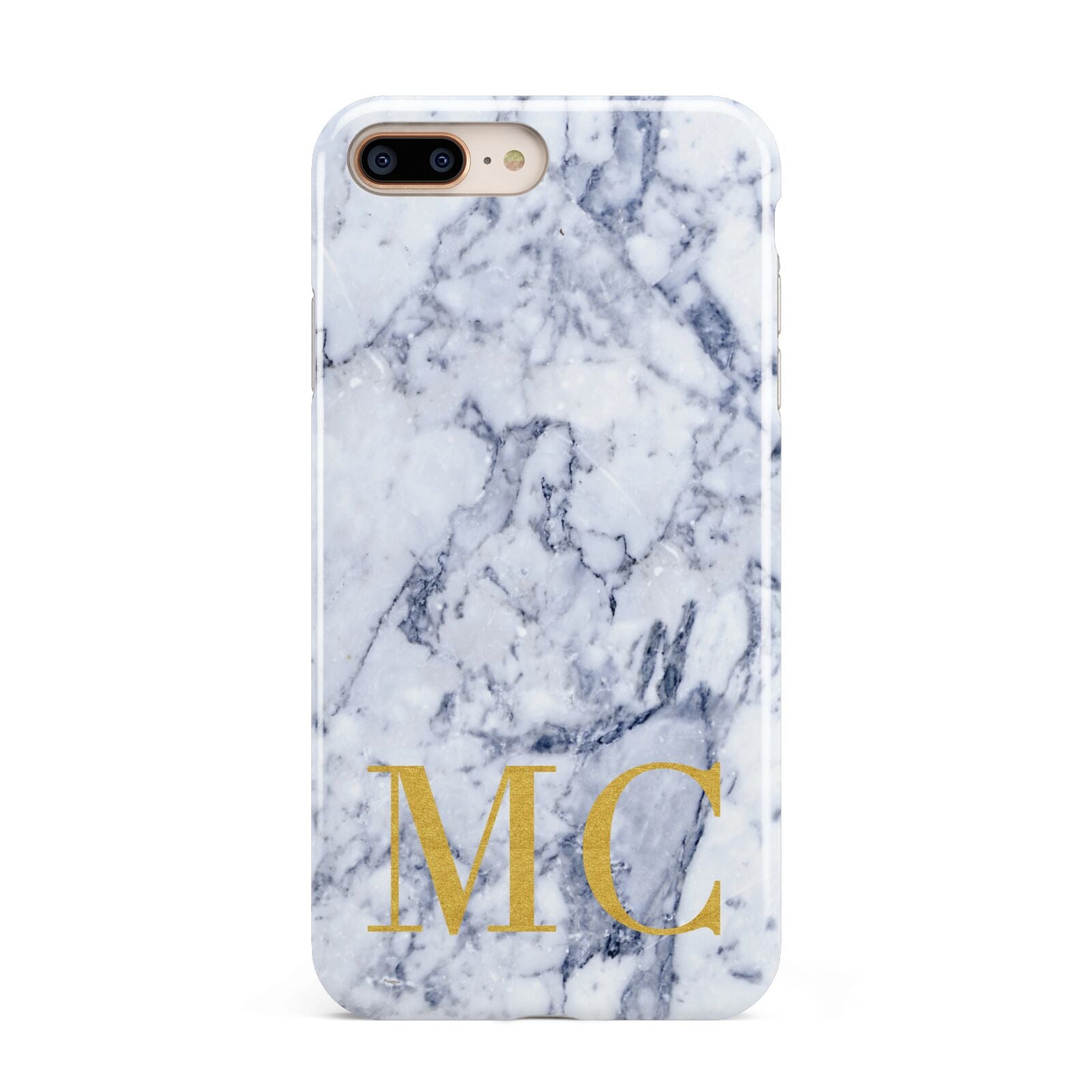 Marble Gold Initial Personalised Apple iPhone 7 8 Plus 3D Tough Case