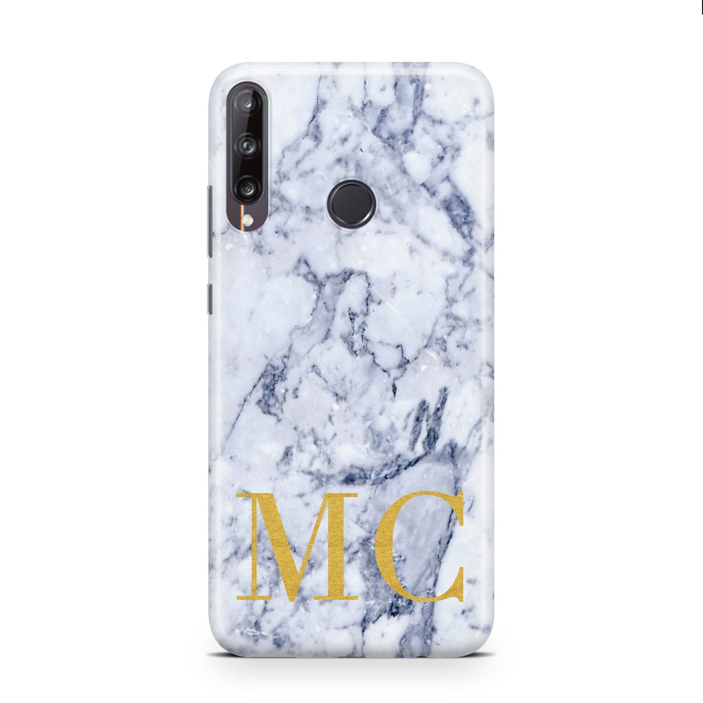 Marble Gold Initial Personalised Huawei P40 Lite E Phone Case