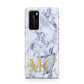 Marble Gold Initial Personalised Huawei P40 Phone Case