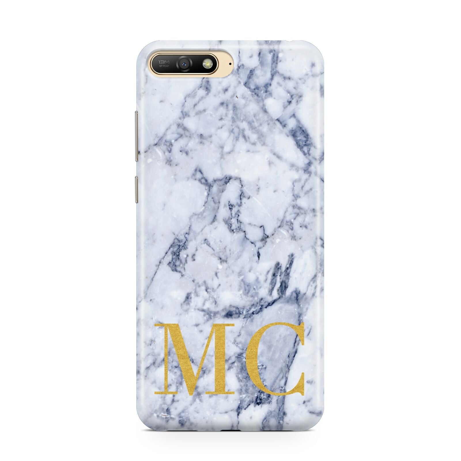 Marble Gold Initial Personalised Huawei Y6 2018