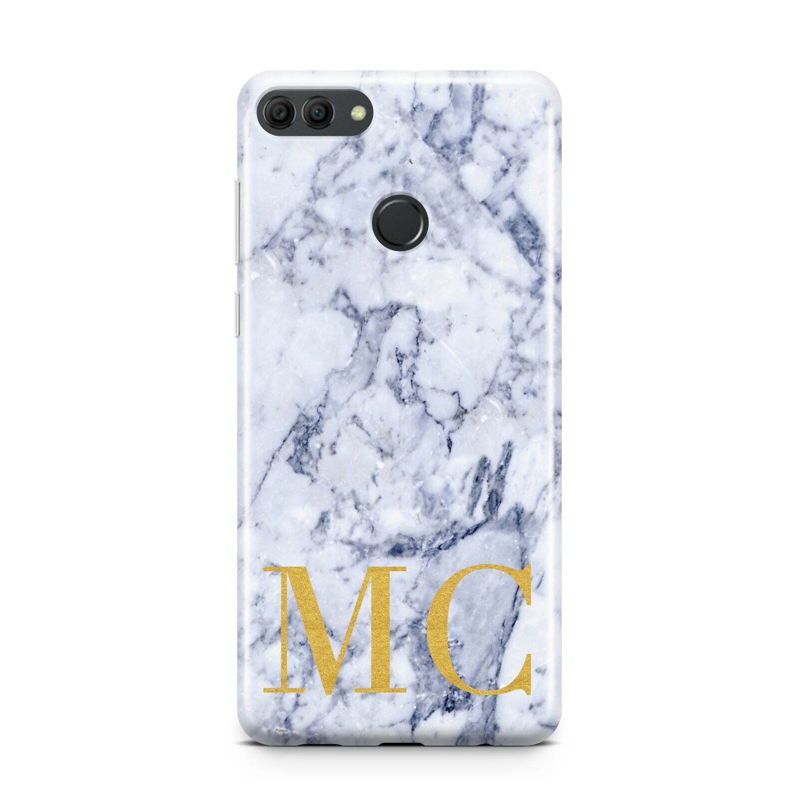 Marble Gold Initial Personalised Huawei Y9 2018