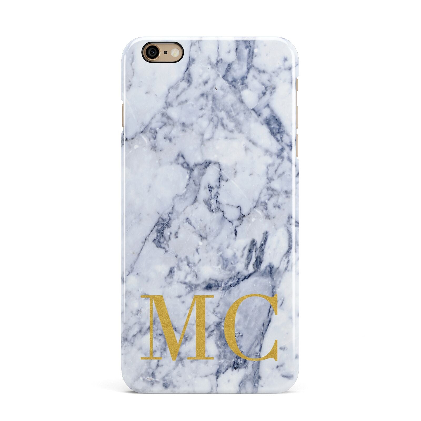 Marble Gold Initial Personalised iPhone 6 Plus 3D Snap Case on Gold Phone