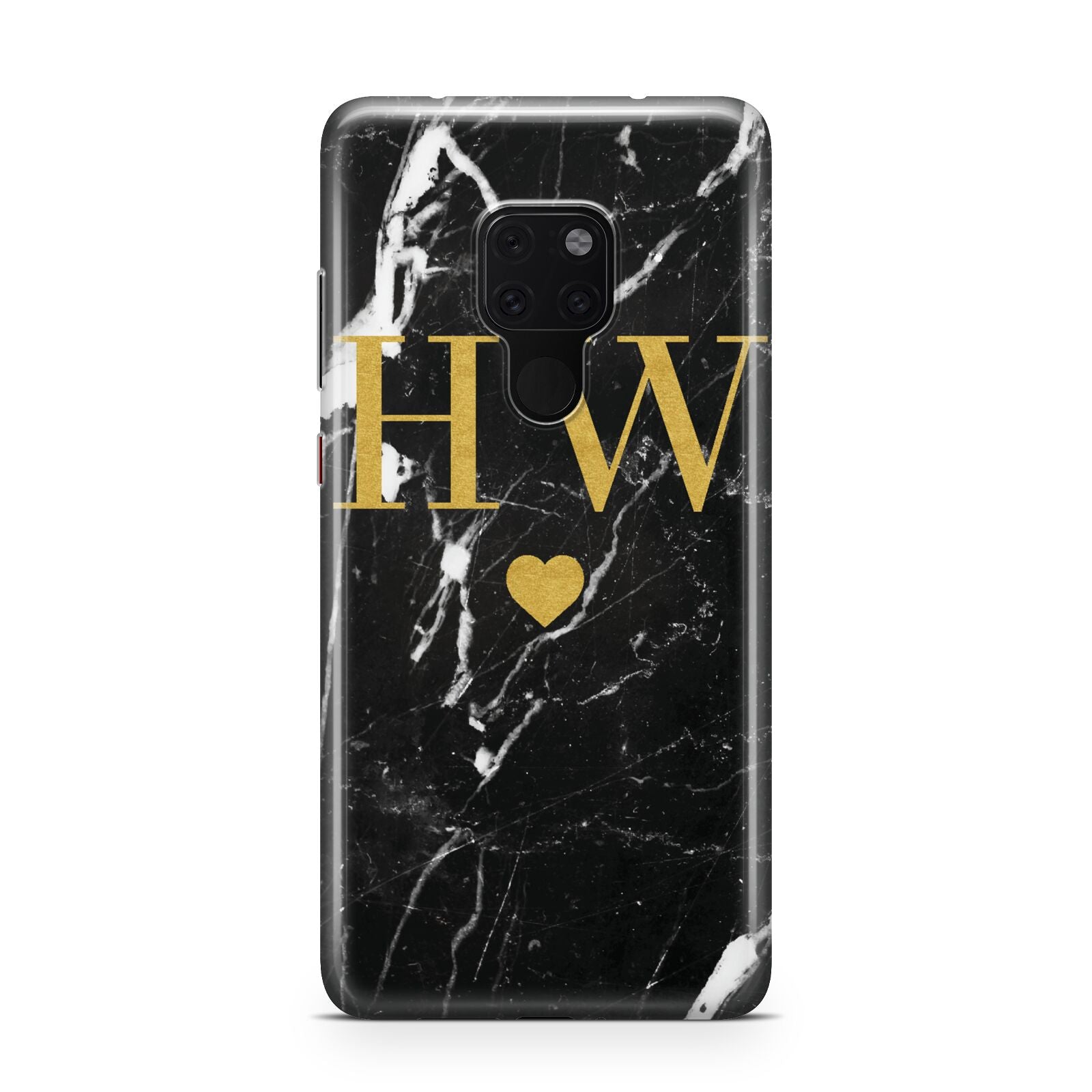 Marble Gold Initials Monogram Personalised Huawei Mate 20 Phone Case