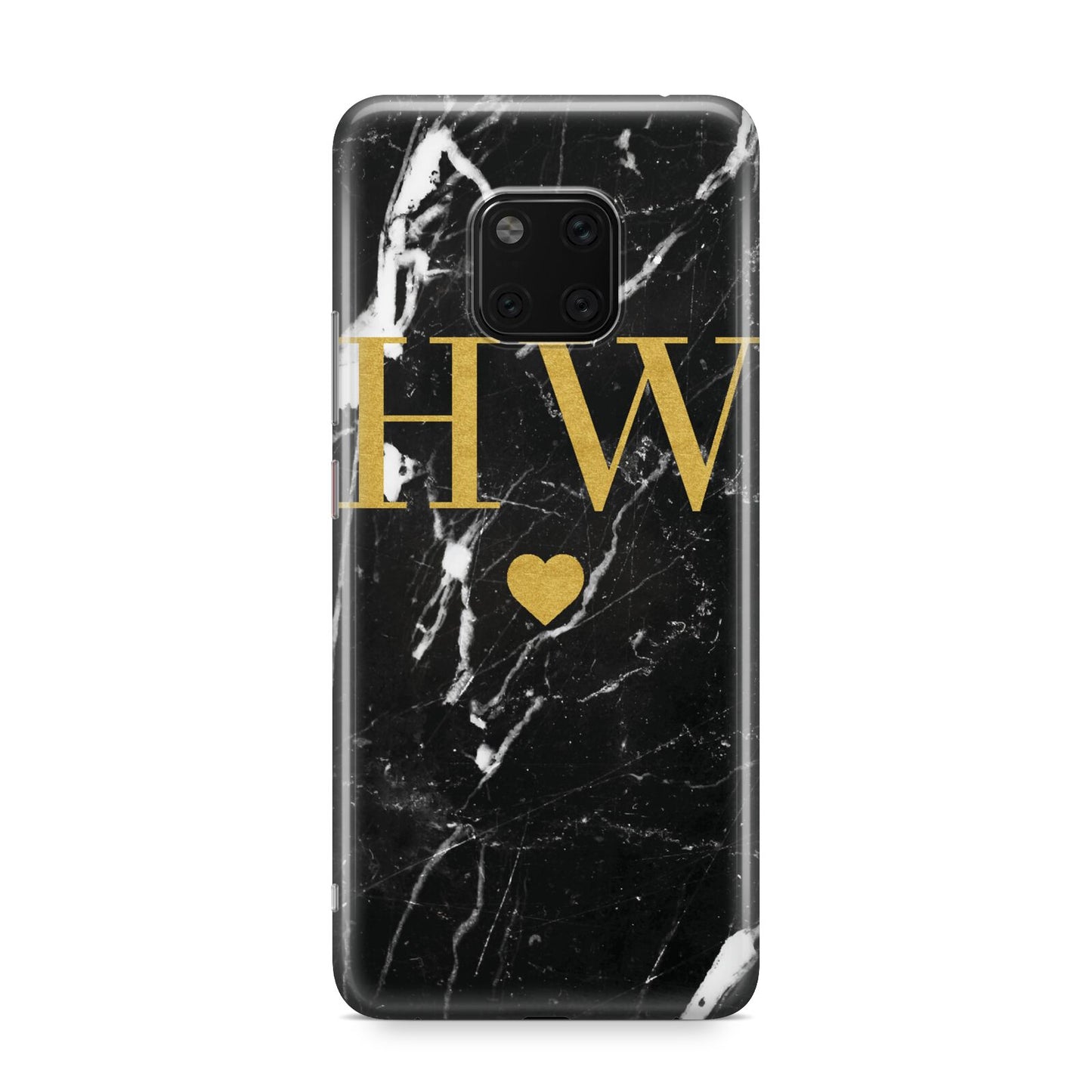 Marble Gold Initials Monogram Personalised Huawei Mate 20 Pro Phone Case