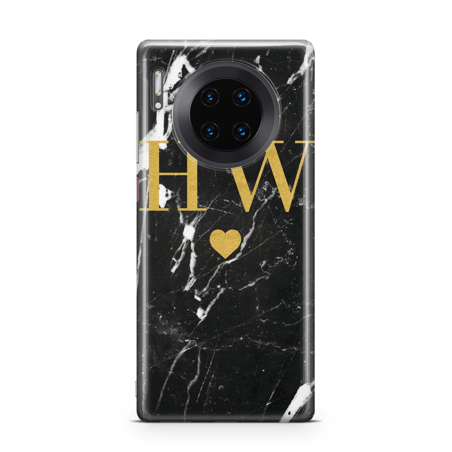 Marble Gold Initials Monogram Personalised Huawei Mate 30 Pro Phone Case