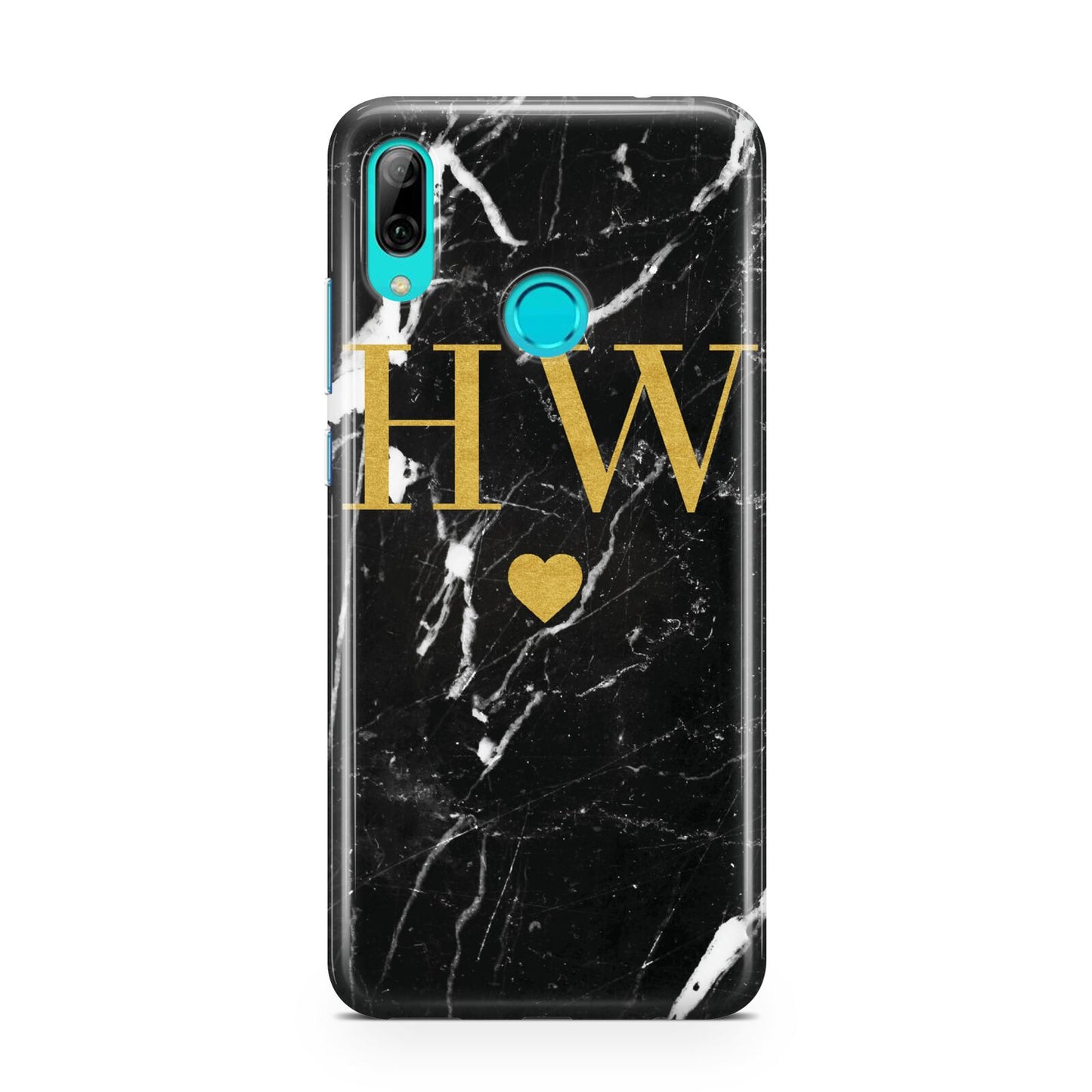 Marble Gold Initials Monogram Personalised Huawei P Smart 2019 Case