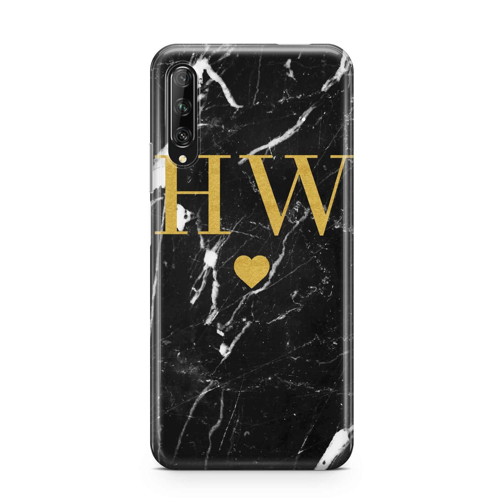 Marble Gold Initials Monogram Personalised Huawei P Smart Pro 2019