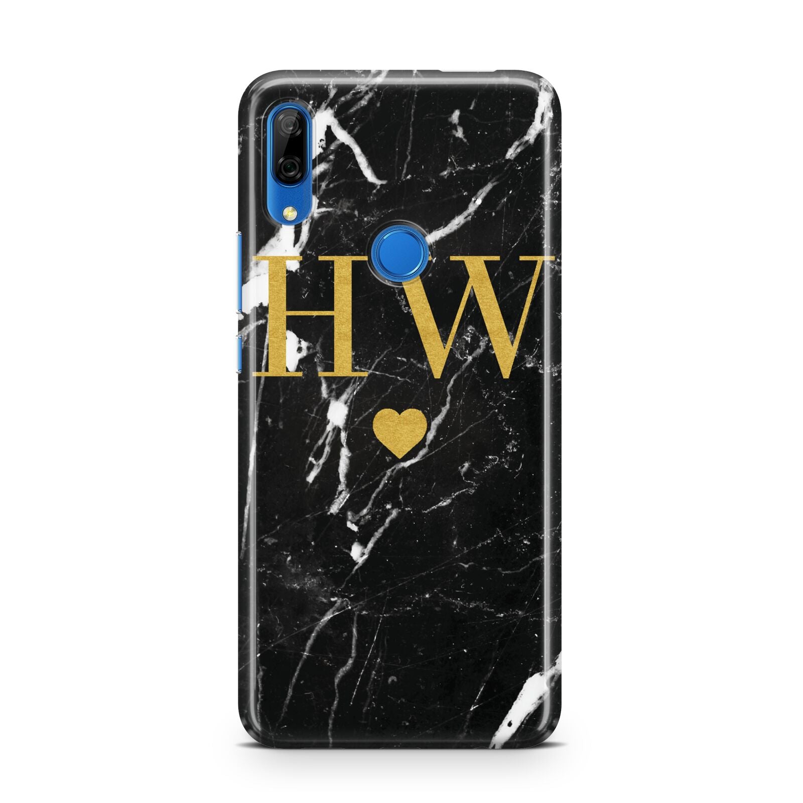 Marble Gold Initials Monogram Personalised Huawei P Smart Z