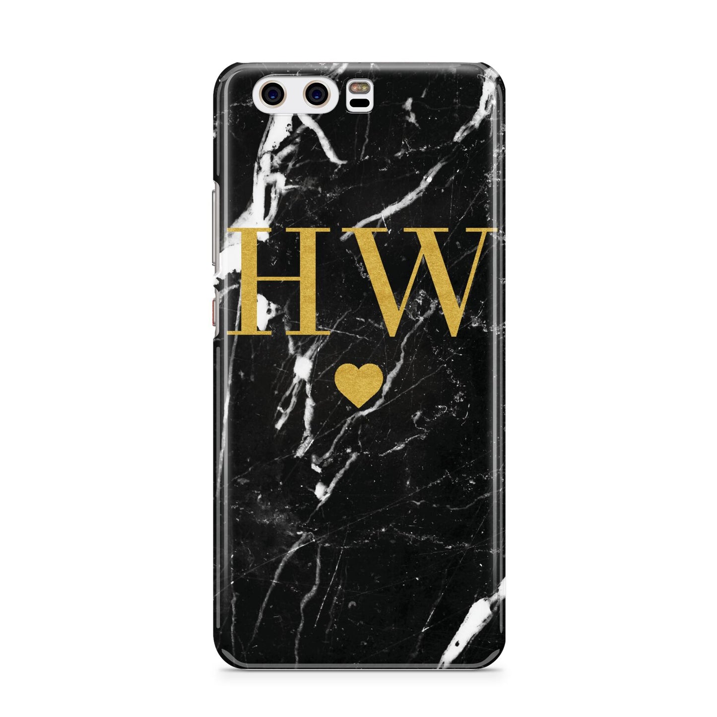 Marble Gold Initials Monogram Personalised Huawei P10 Phone Case