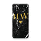 Marble Gold Initials Monogram Personalised Huawei P20 Lite 5G Phone Case