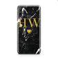 Marble Gold Initials Monogram Personalised Huawei P40 Lite E Phone Case