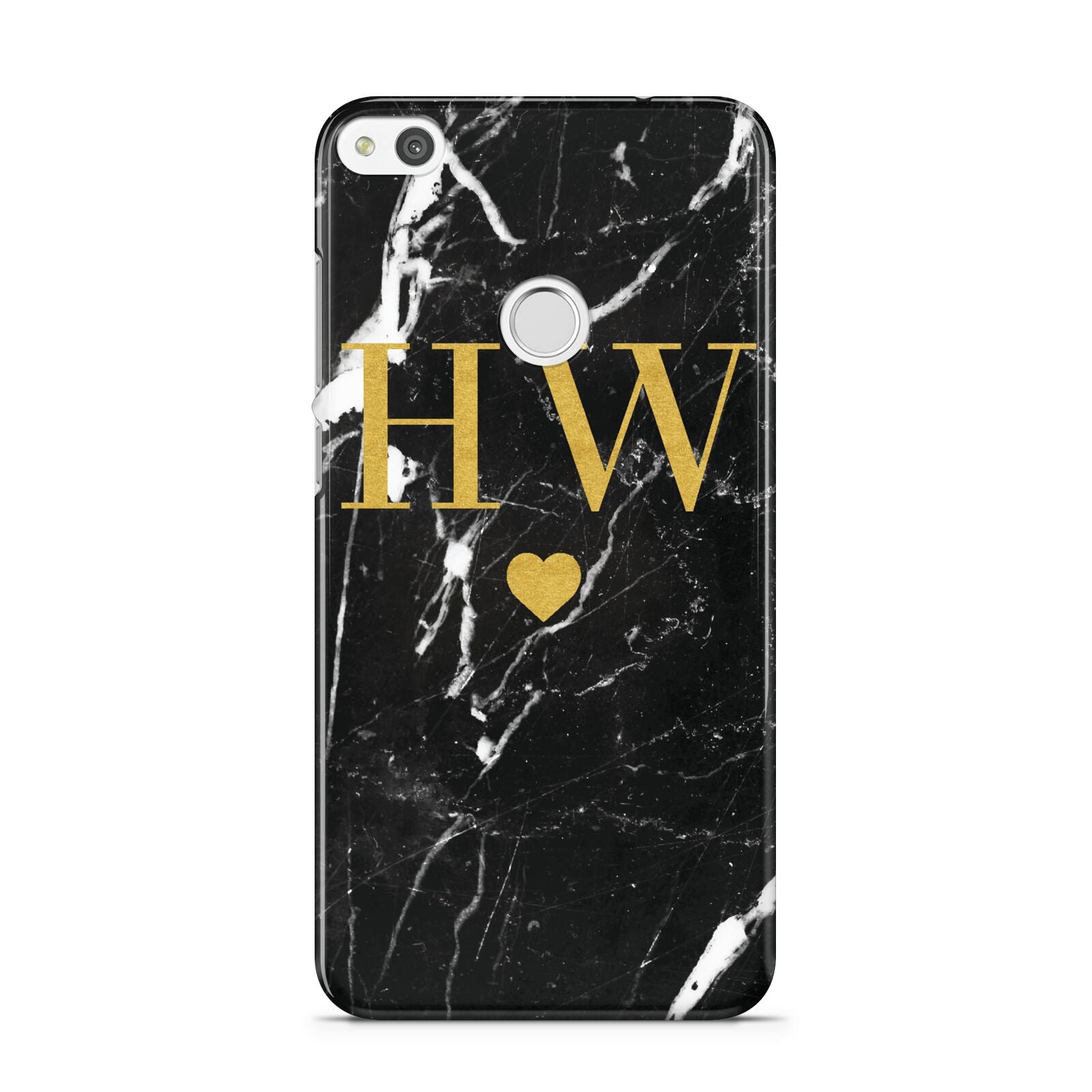 Marble Gold Initials Monogram Personalised Huawei P8 Lite Case