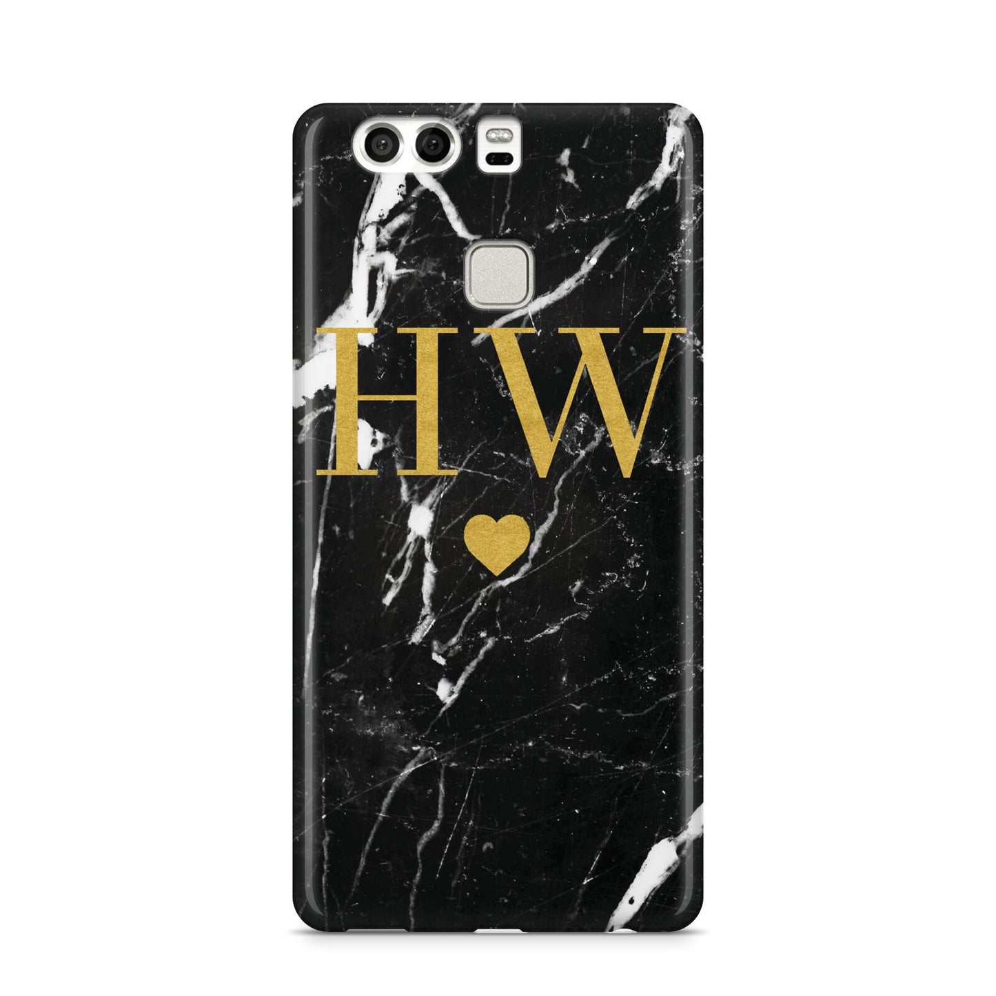 Marble Gold Initials Monogram Personalised Huawei P9 Case