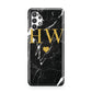 Marble Gold Initials Monogram Personalised Samsung A32 5G Case