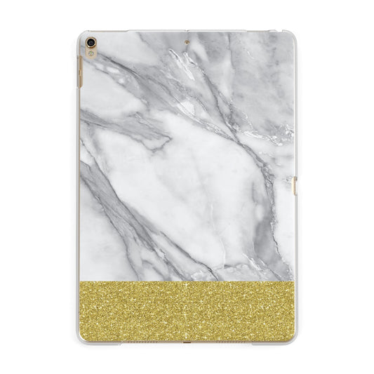 Marble Grey White Gold Apple iPad Gold Case