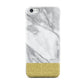 Marble Grey White Gold Apple iPhone 5c Case