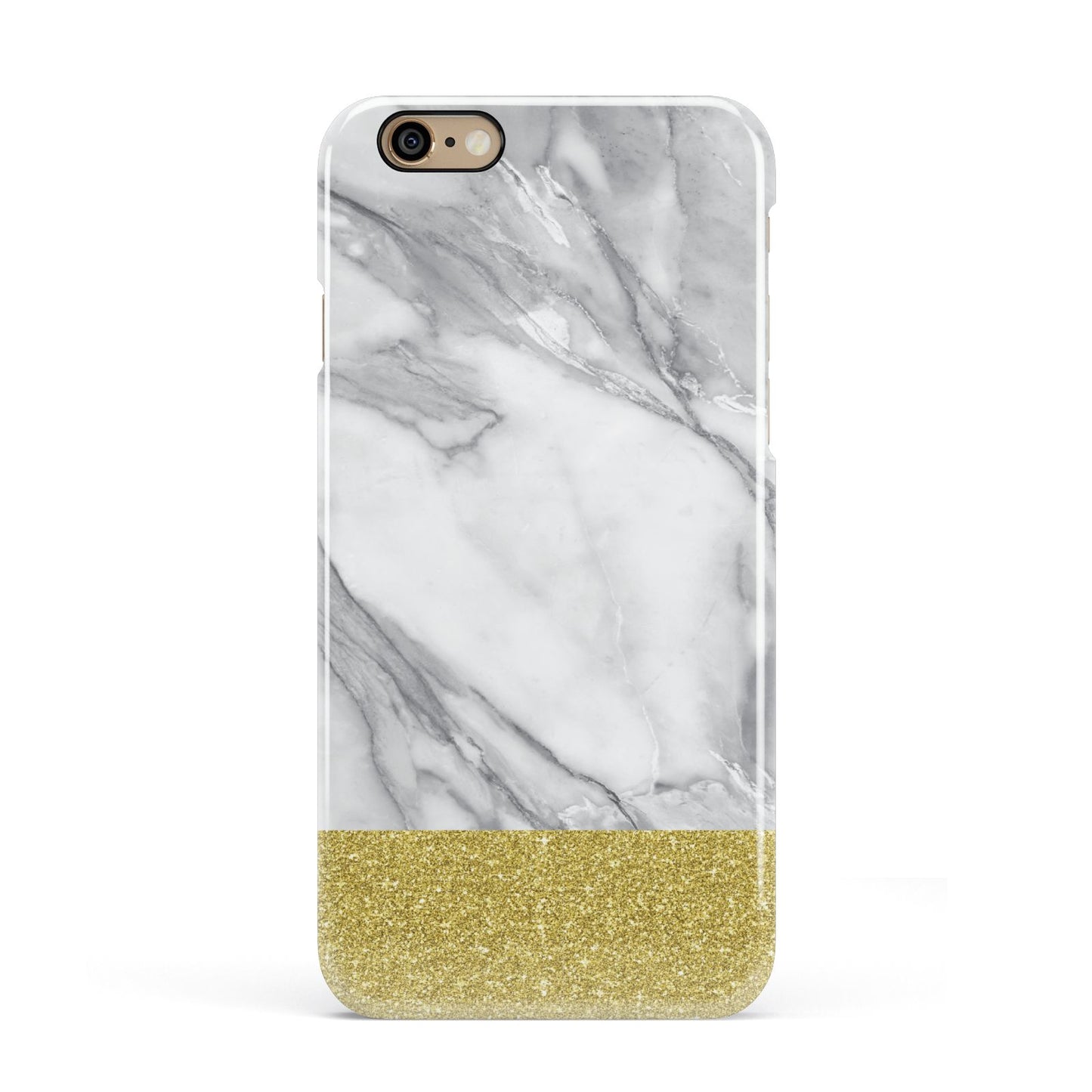 Marble Grey White Gold Apple iPhone 6 3D Snap Case