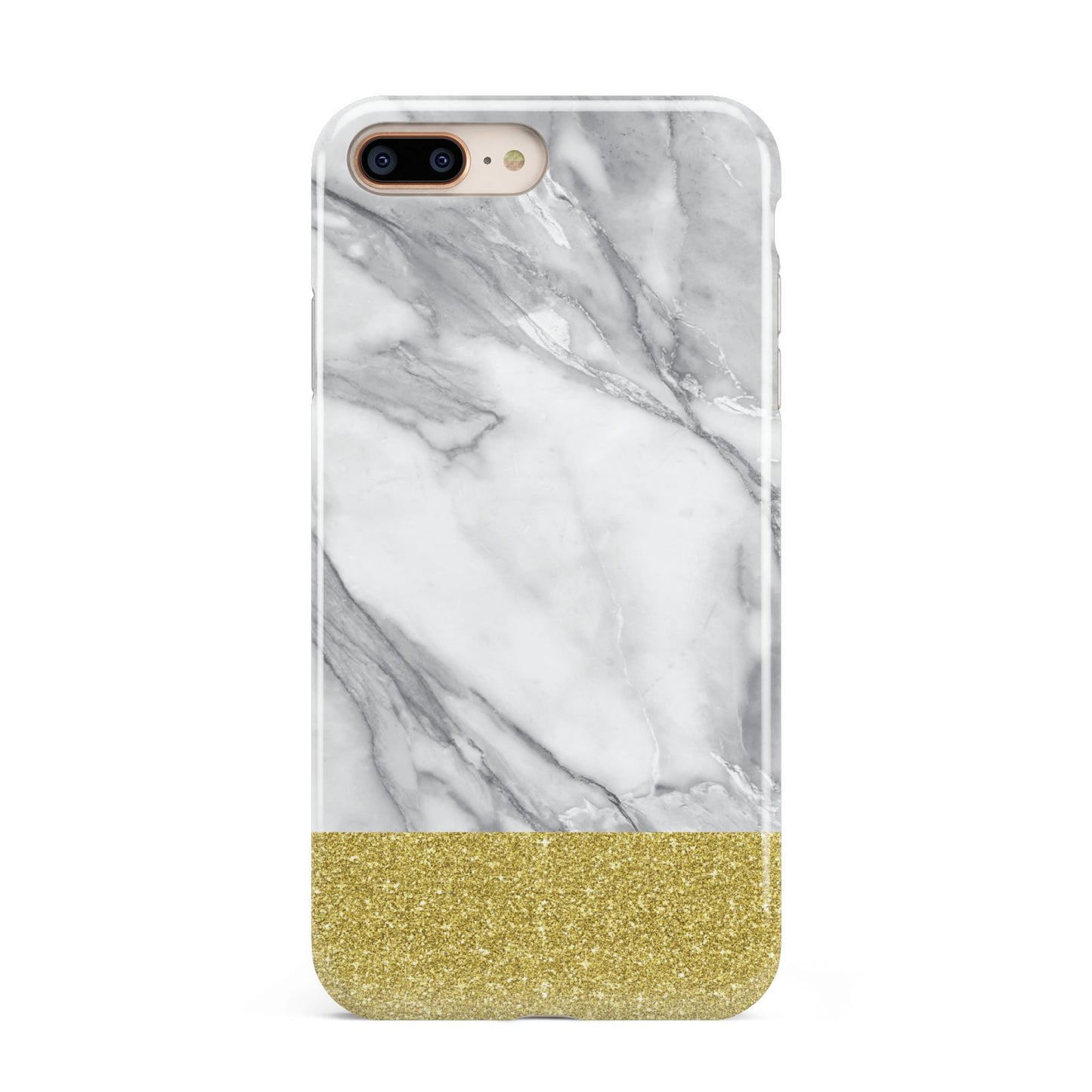 Marble Grey White Gold Apple iPhone 7 8 Plus 3D Tough Case