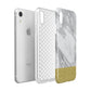 Marble Grey White Gold Apple iPhone XR White 3D Tough Case Expanded view