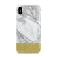 Marble Grey White Gold Apple iPhone Xs Max 3D Tough Case