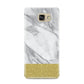 Marble Grey White Gold Samsung Galaxy A9 2016 Case on gold phone