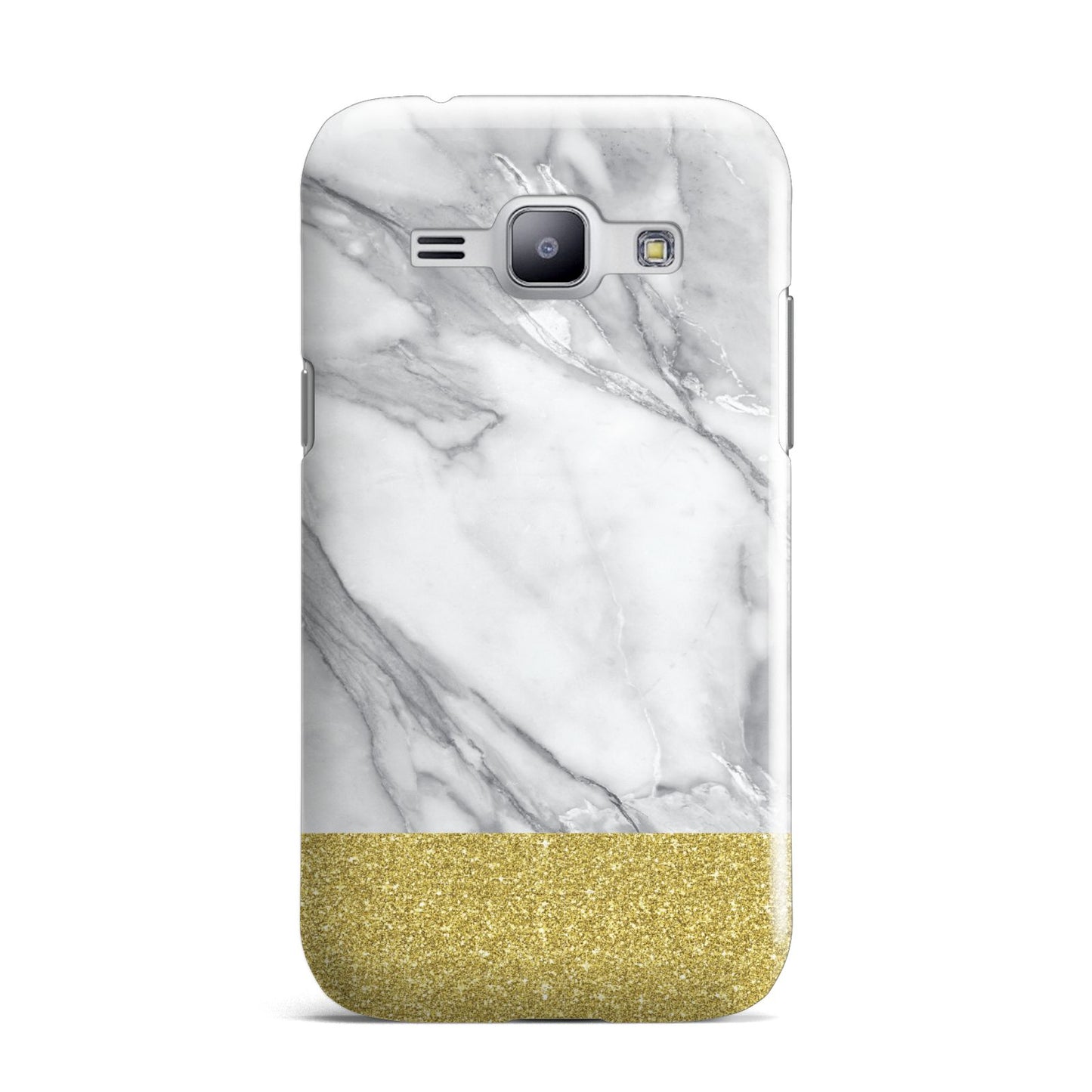 Marble Grey White Gold Samsung Galaxy J1 2015 Case
