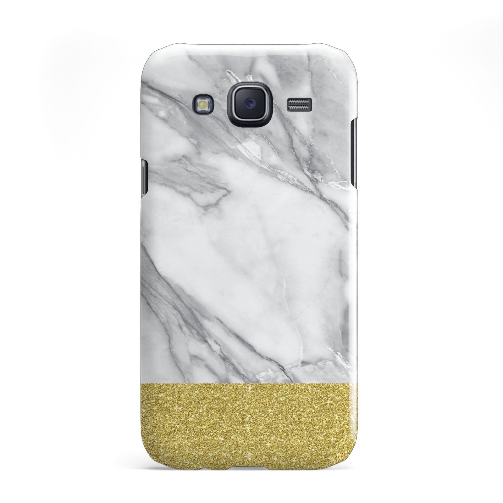 Marble Grey White Gold Samsung Galaxy J5 Case