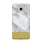 Marble Grey White Gold Samsung Galaxy J7 2016 Case on gold phone
