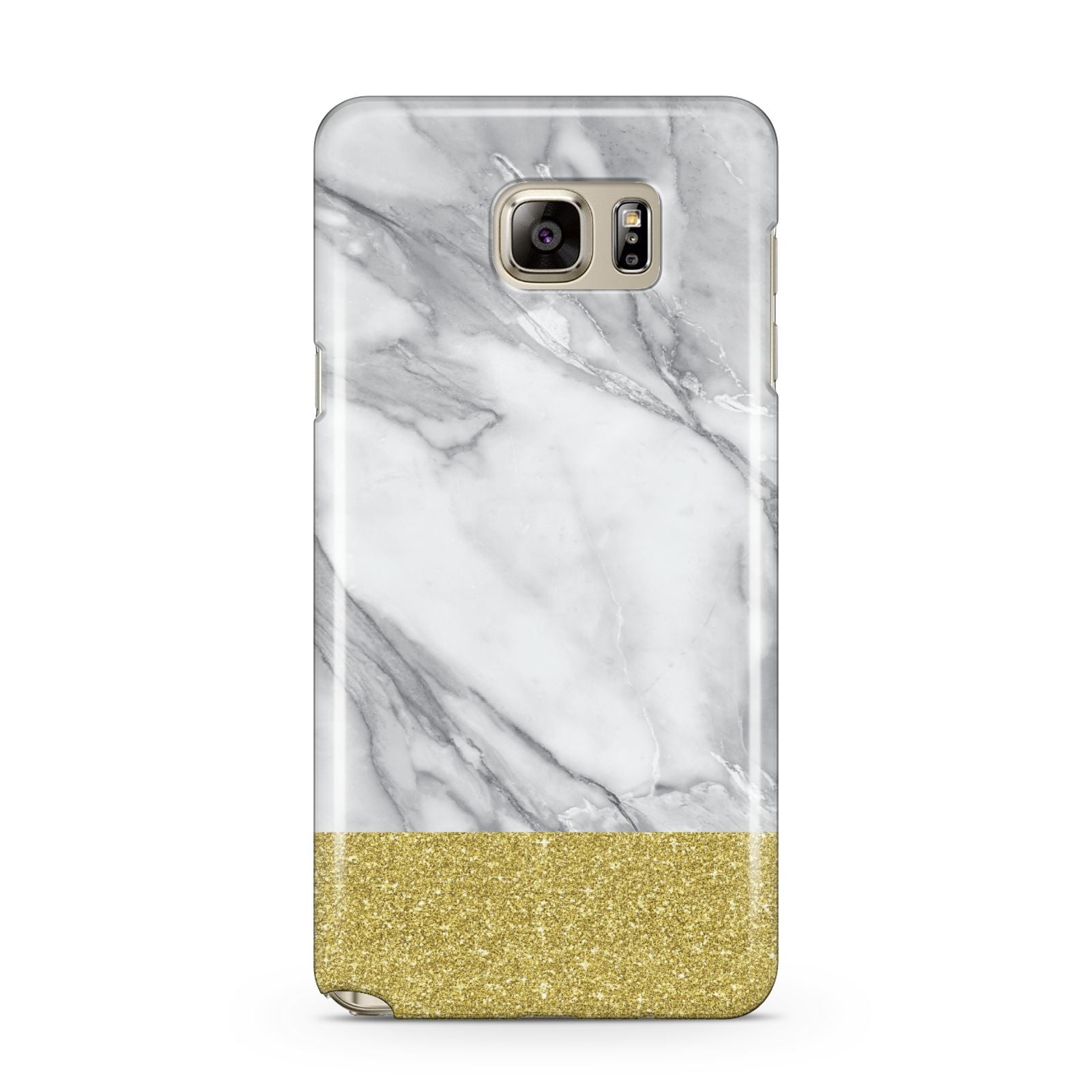 Marble Grey White Gold Samsung Galaxy Note 5 Case