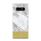 Marble Grey White Gold Samsung Galaxy Note 8 Case