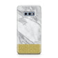 Marble Grey White Gold Samsung Galaxy S10E Case