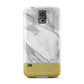 Marble Grey White Gold Samsung Galaxy S5 Case