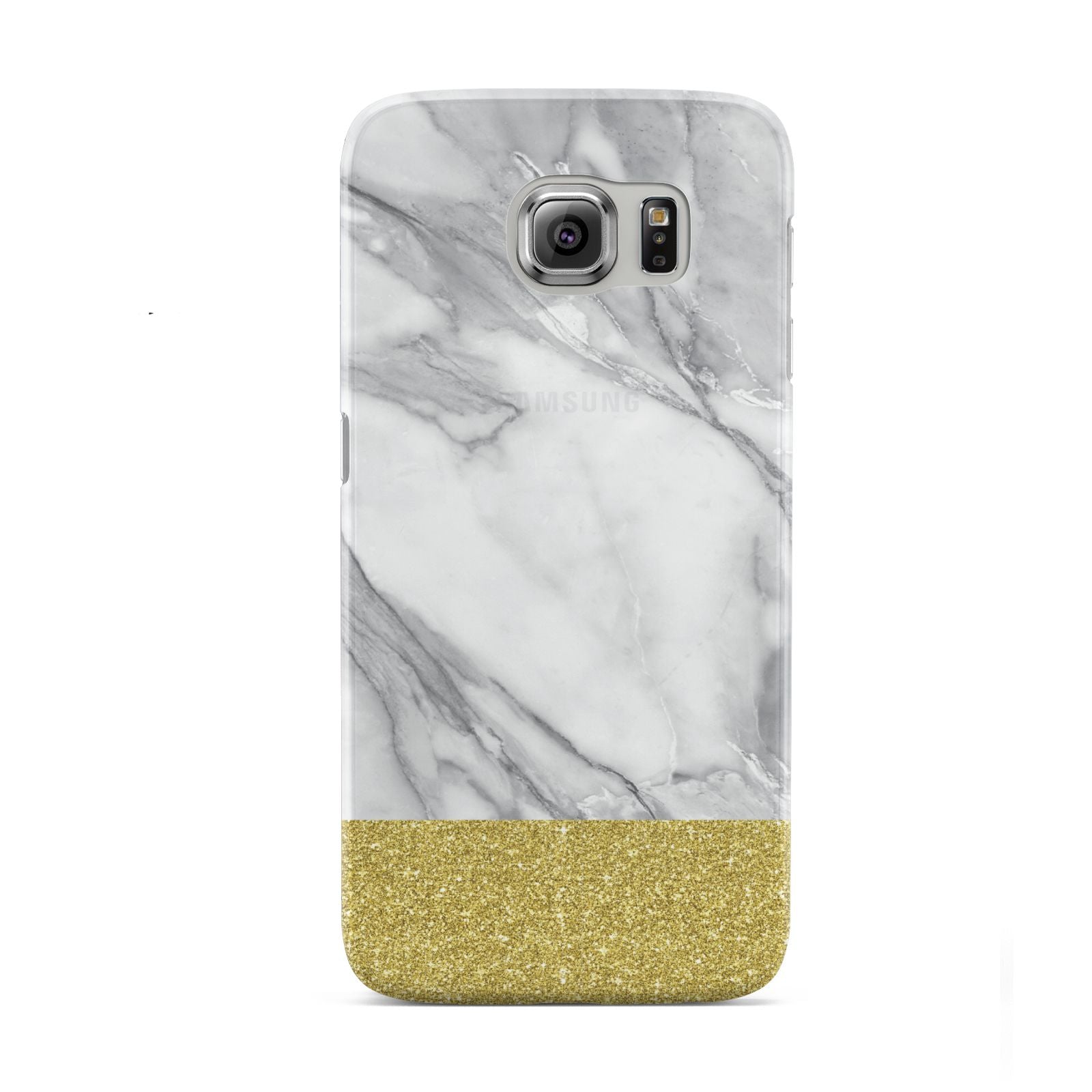 Marble Grey White Gold Samsung Galaxy S6 Case