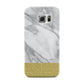 Marble Grey White Gold Samsung Galaxy S6 Edge Case