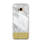 Marble Grey White Gold Samsung Galaxy S8 Plus Case