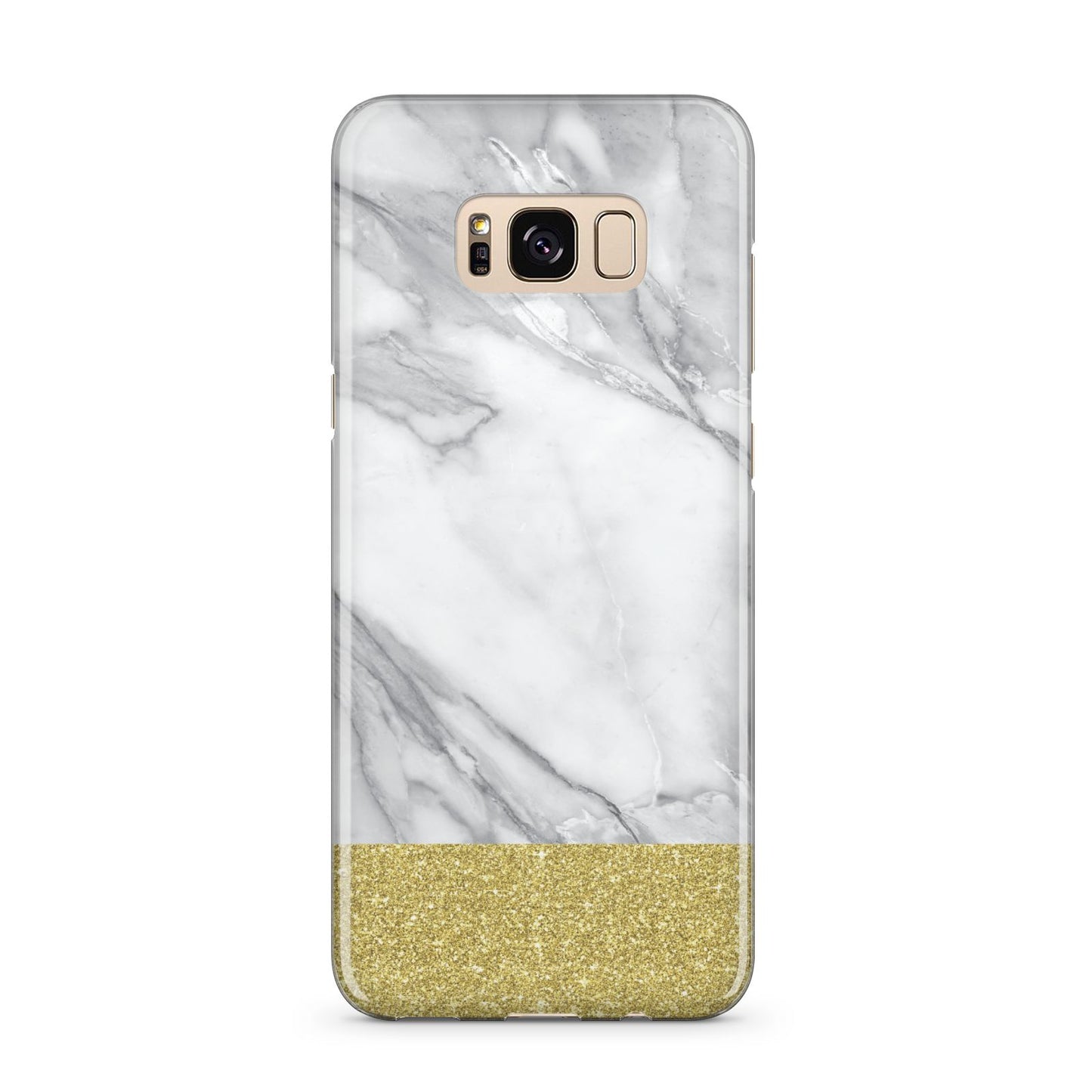 Marble Grey White Gold Samsung Galaxy S8 Plus Case