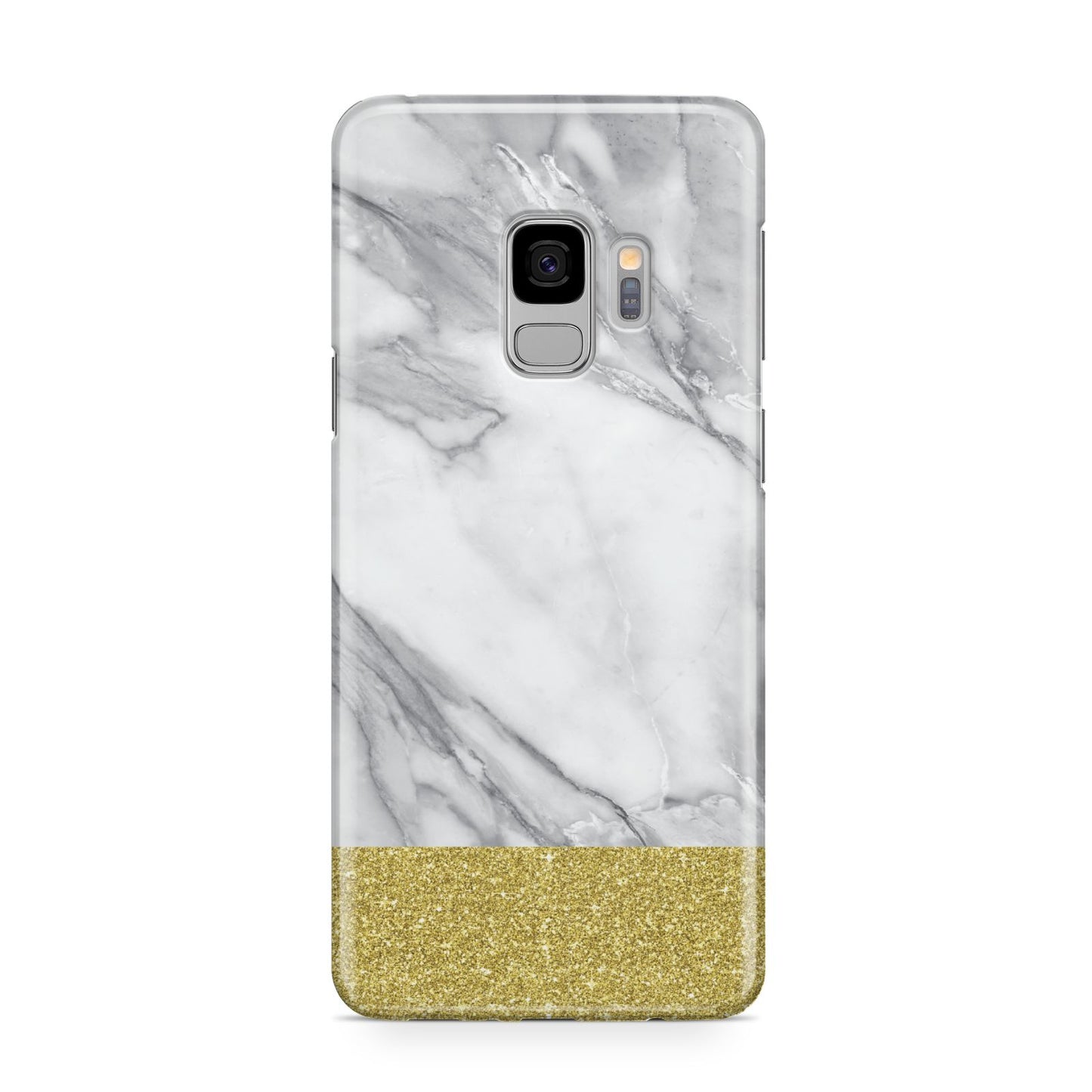 Marble Grey White Gold Samsung Galaxy S9 Case