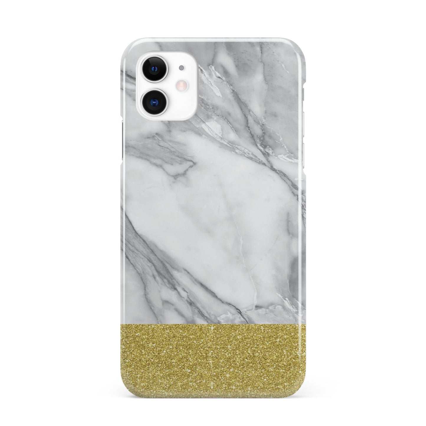 Marble Grey White Gold iPhone 11 3D Snap Case