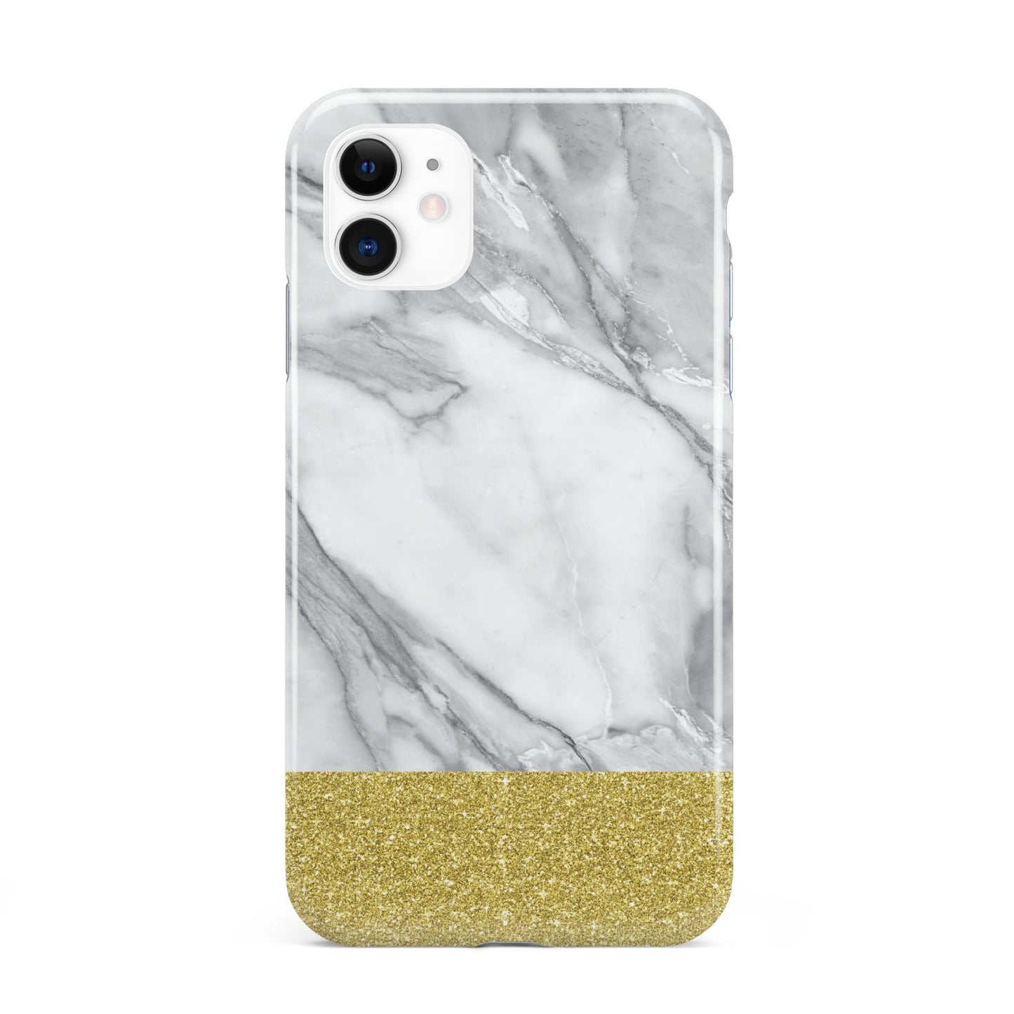 Marble Grey White Gold iPhone 11 3D Tough Case