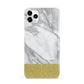 Marble Grey White Gold iPhone 11 Pro Max 3D Snap Case